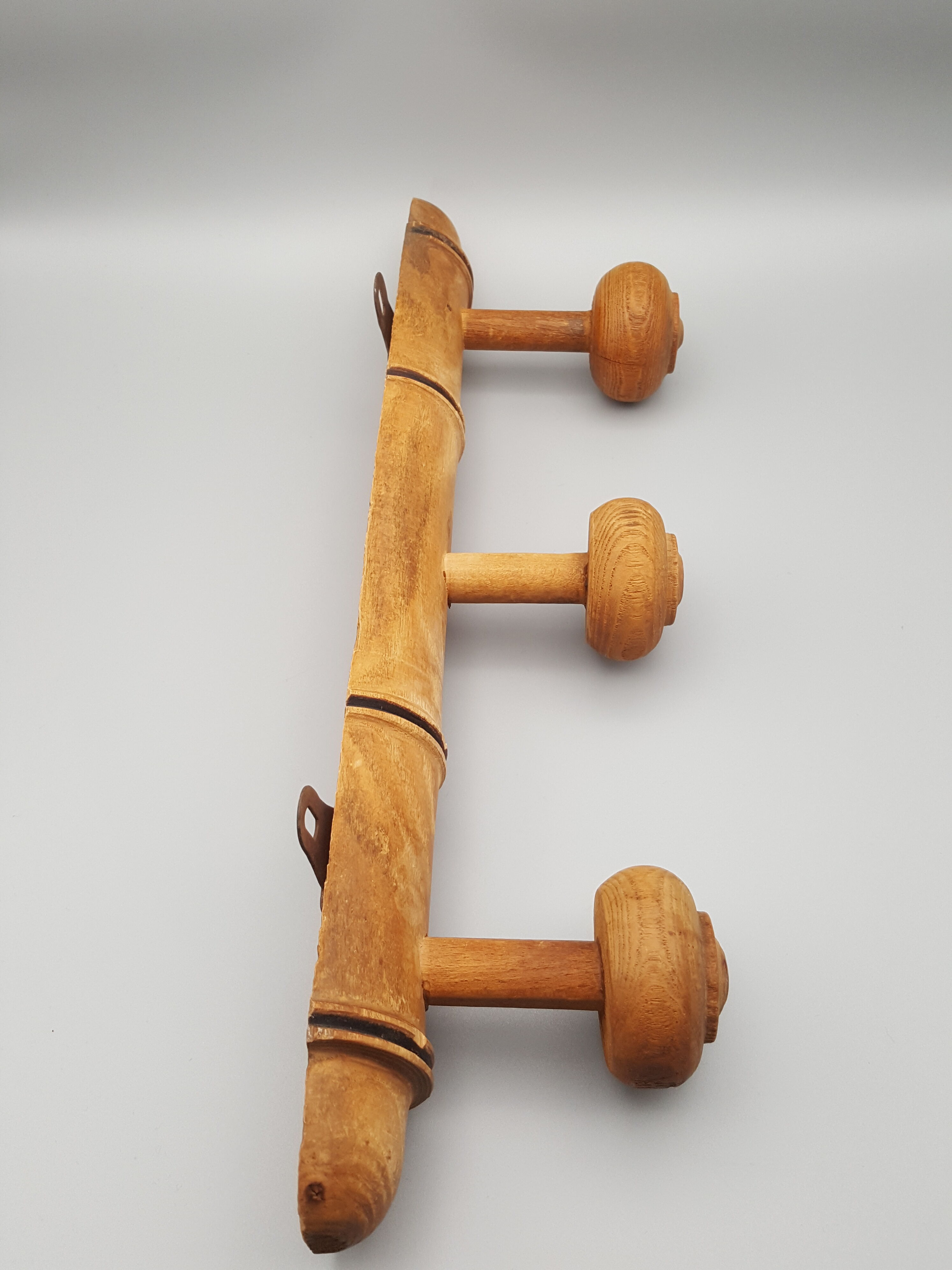 Bamboo-style imitation wooden coat rack