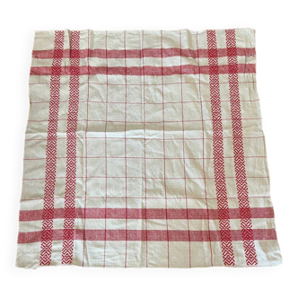 Nappe vintage finlandaise Finlayson à carreaux rouges