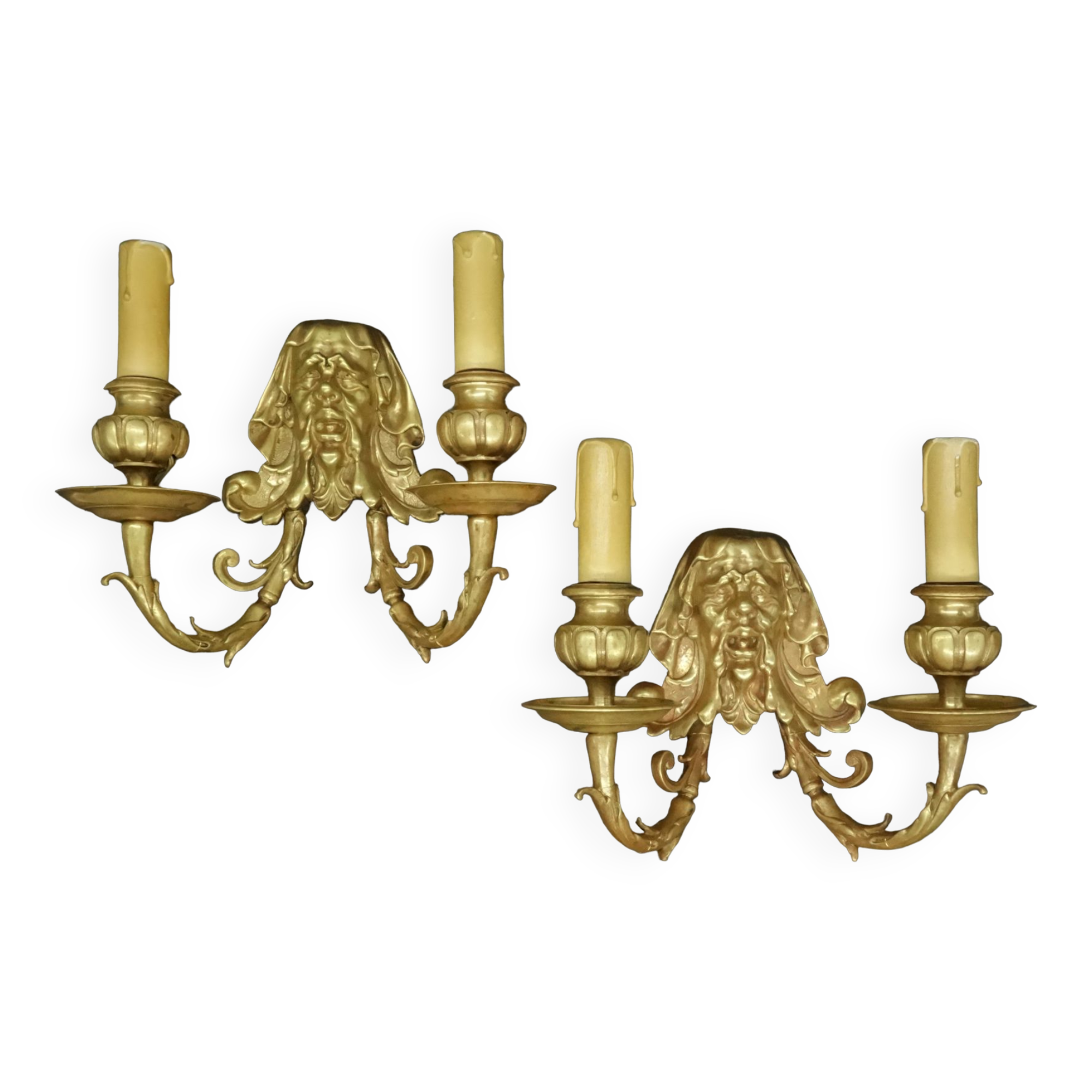 Pair of Japanese orientalist sconces of the nineteenth century