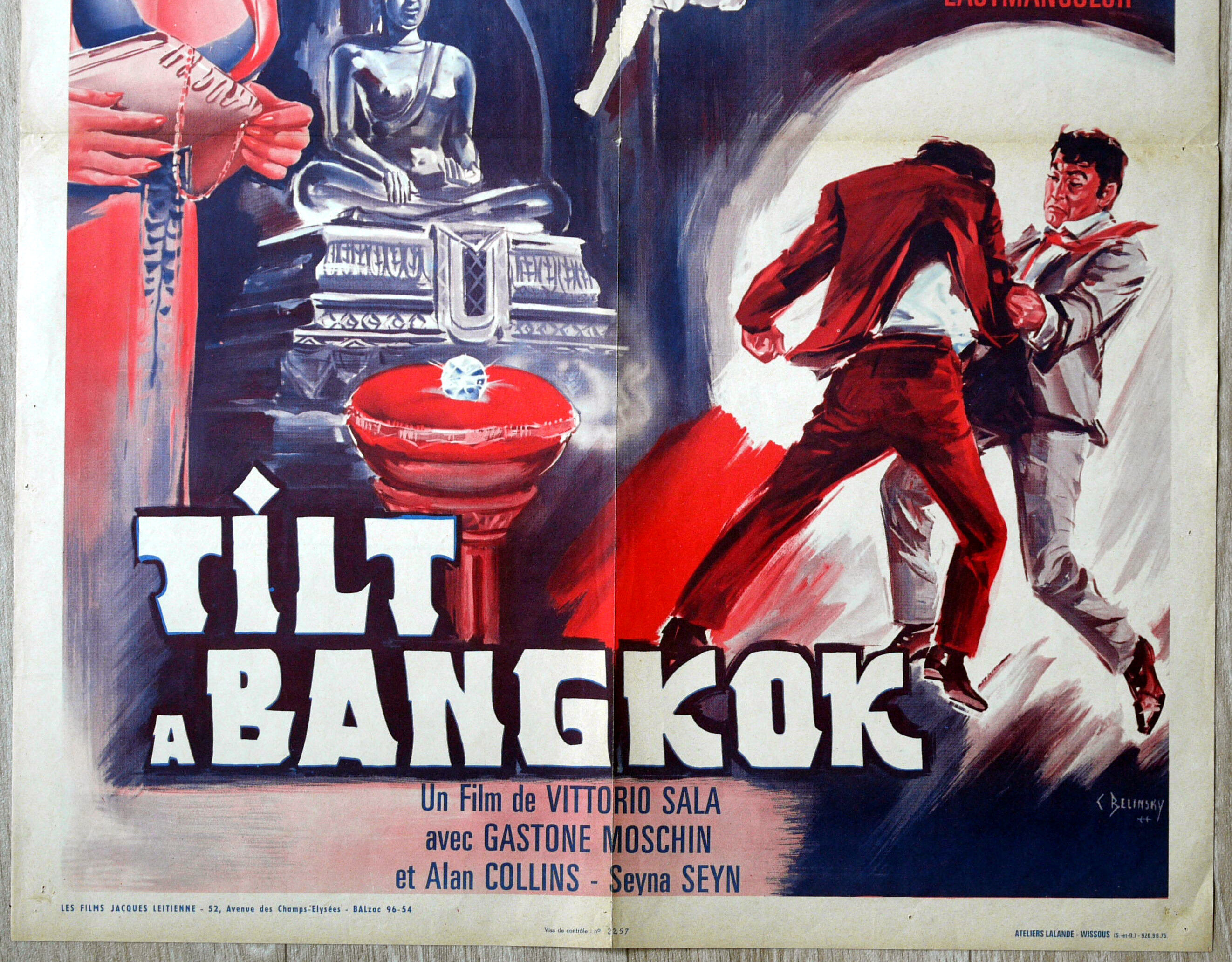 Affiche cinéma originale "Tilt à Bangkok" Espionnage