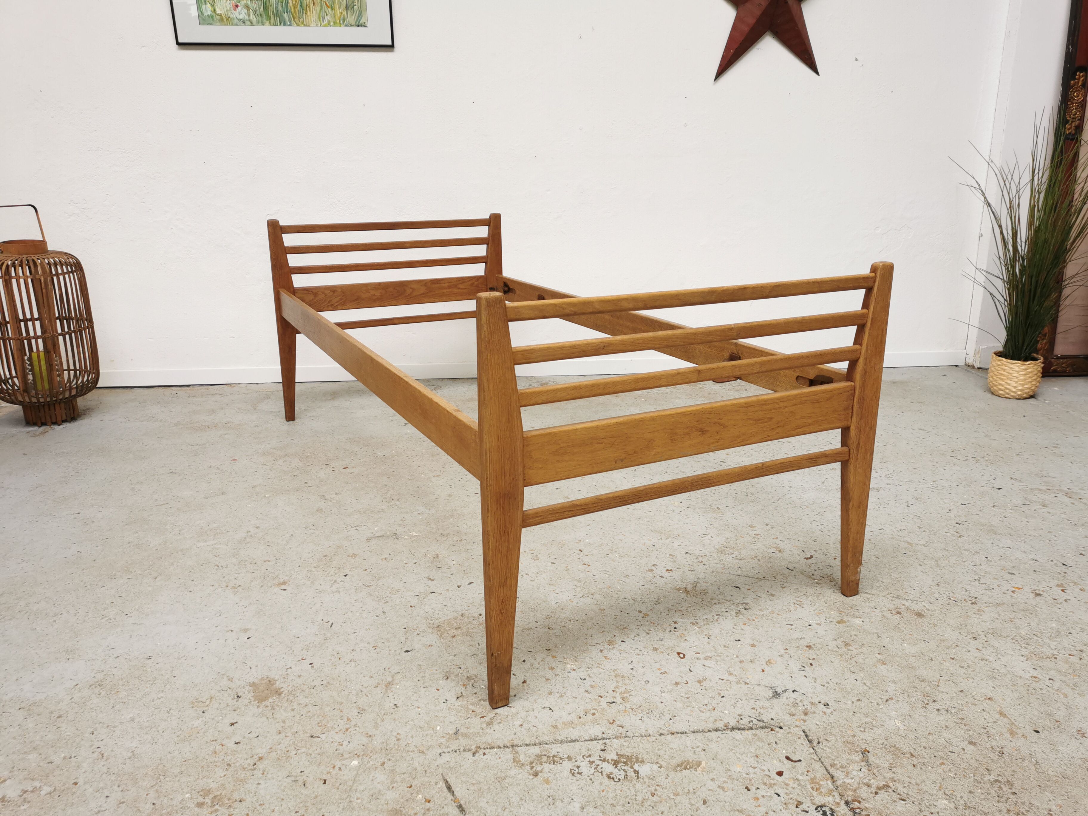 Pair of vintage beds Marcel Gascoin 1950