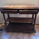 Antique console with marble top