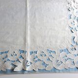 Embroidered sheet Richelieu Art Deco