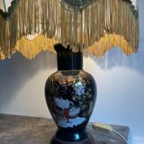 Black ceramic table lamp