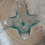 Glass tulip candle holder on stand