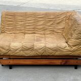 Mid-Century Cognac Leather Lounge Sofa small model