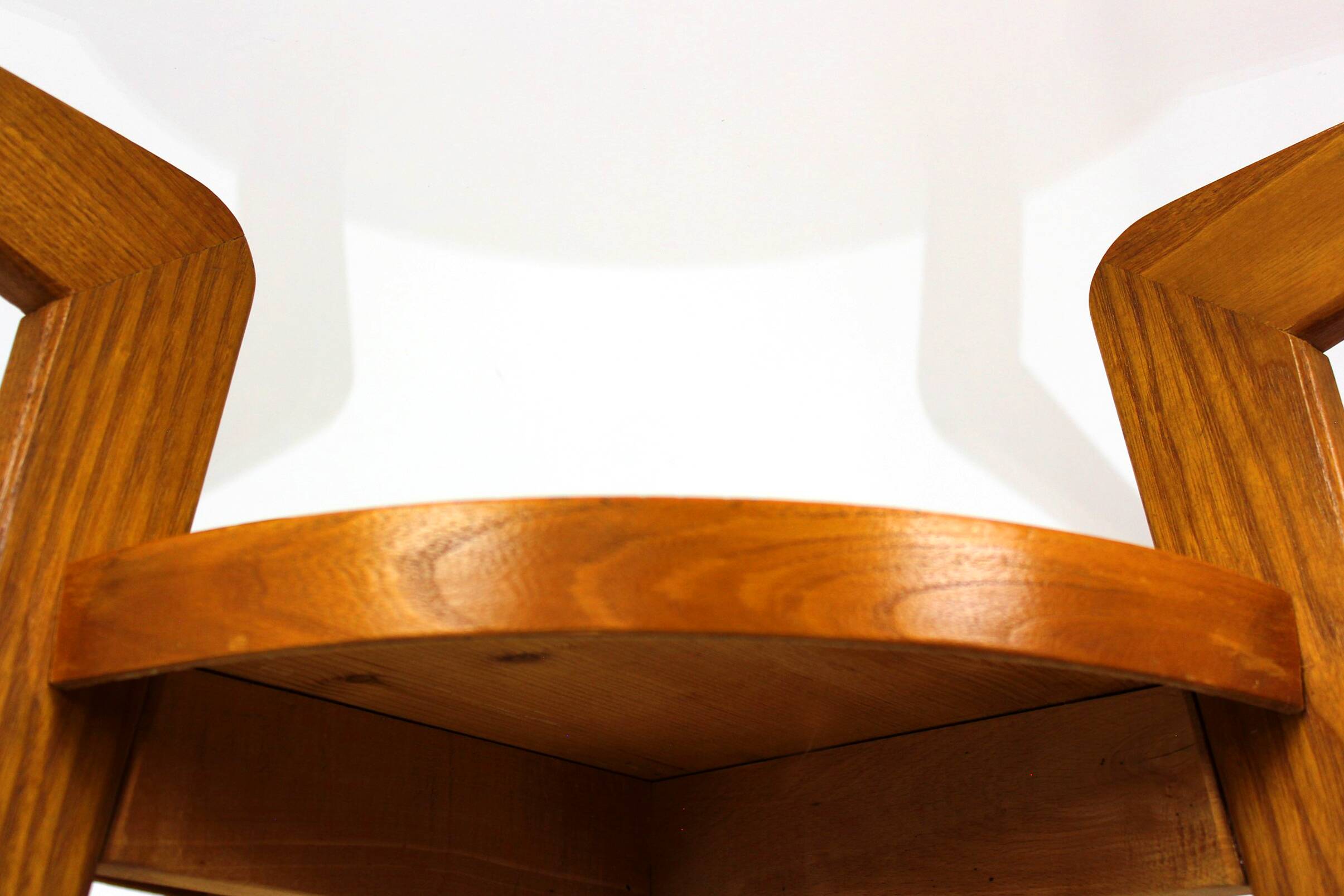 Mid-century round glass top coffee table from jitona, 1960s