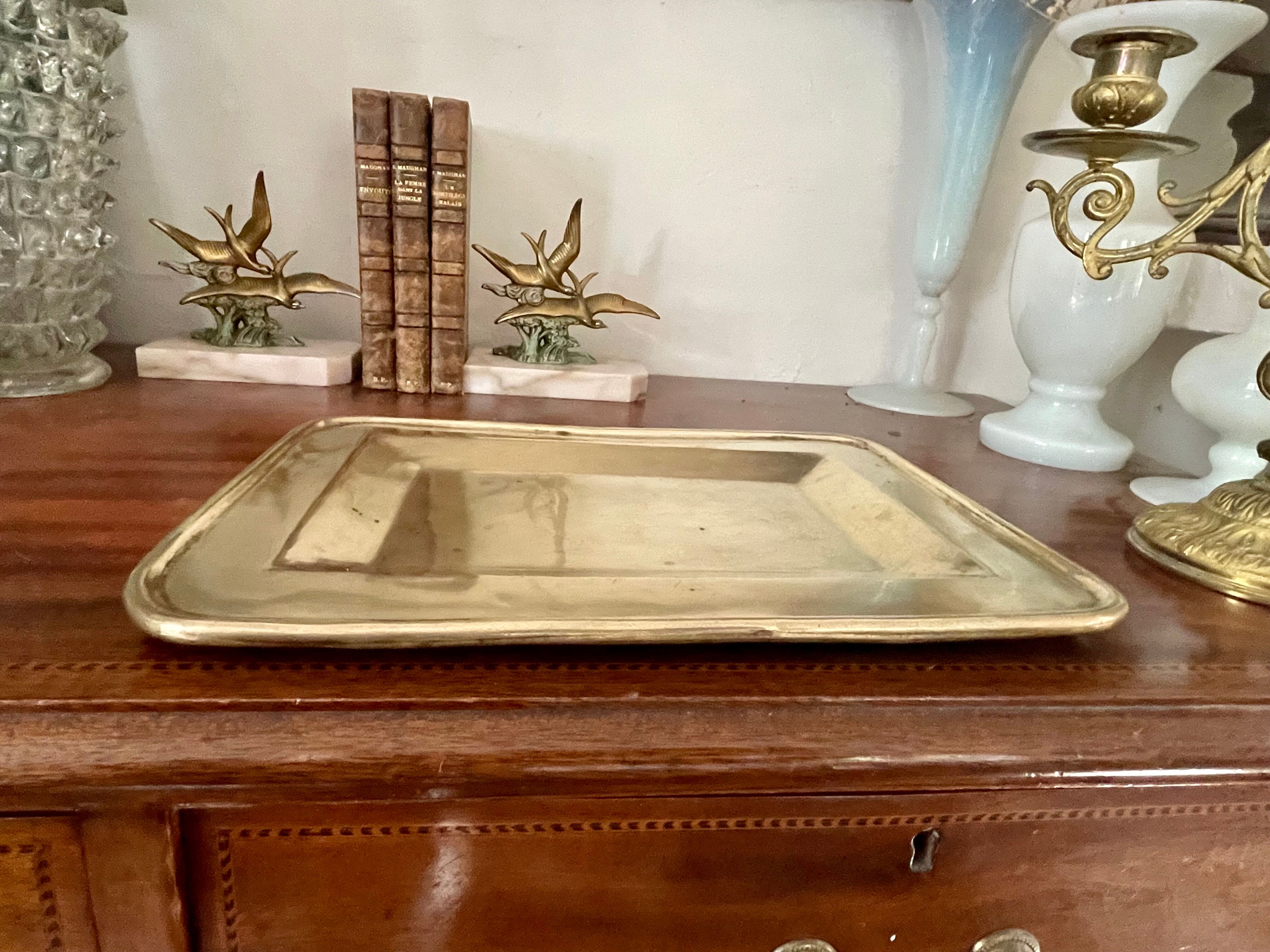 Solid brass tray