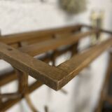 curved wooden coat rack/shelf