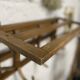 curved wooden coat rack/shelf