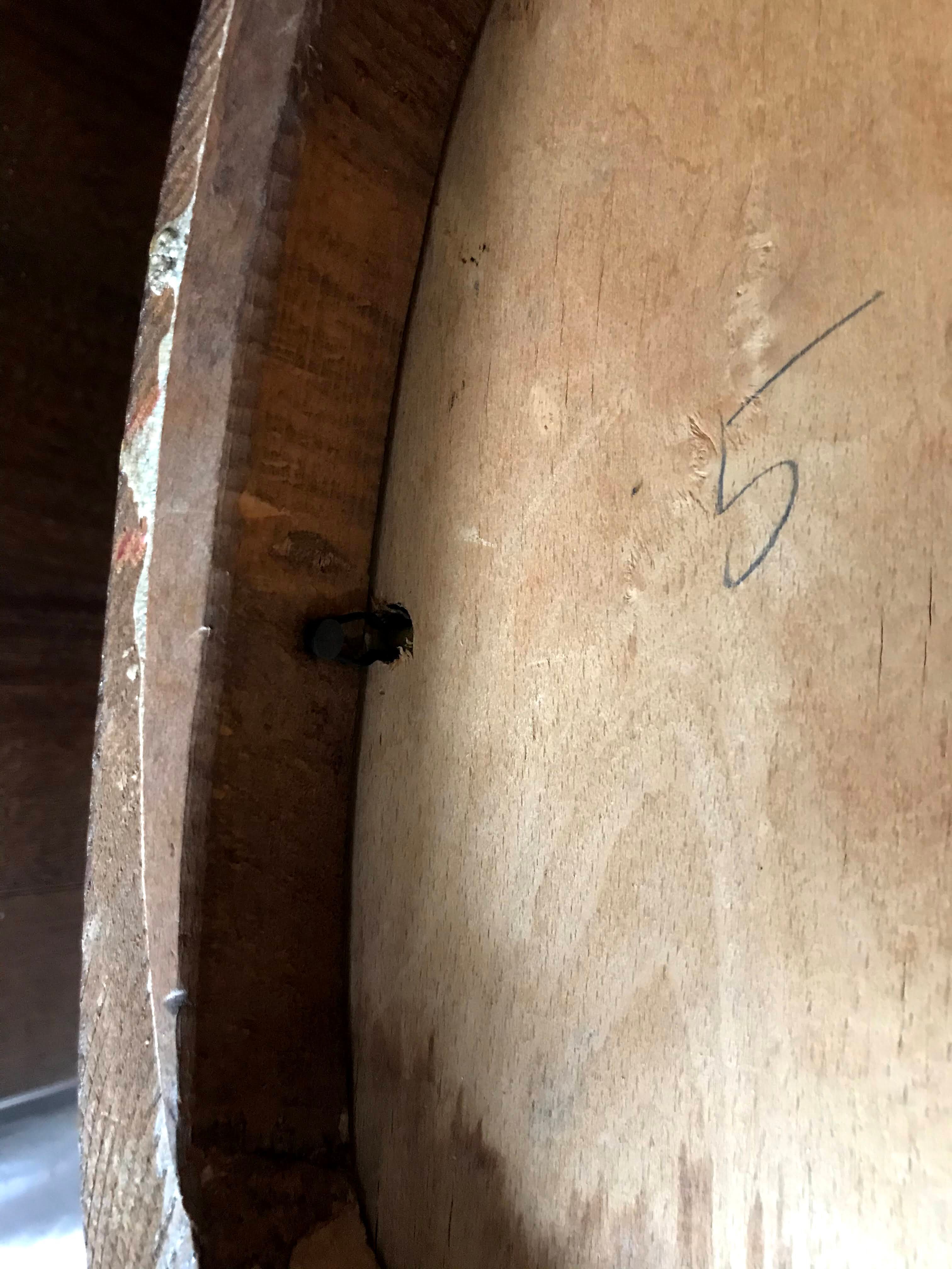 Vintage 60s slatted chairs and leatherette