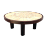 Roger Capron round coffee table with 4 legs "column"