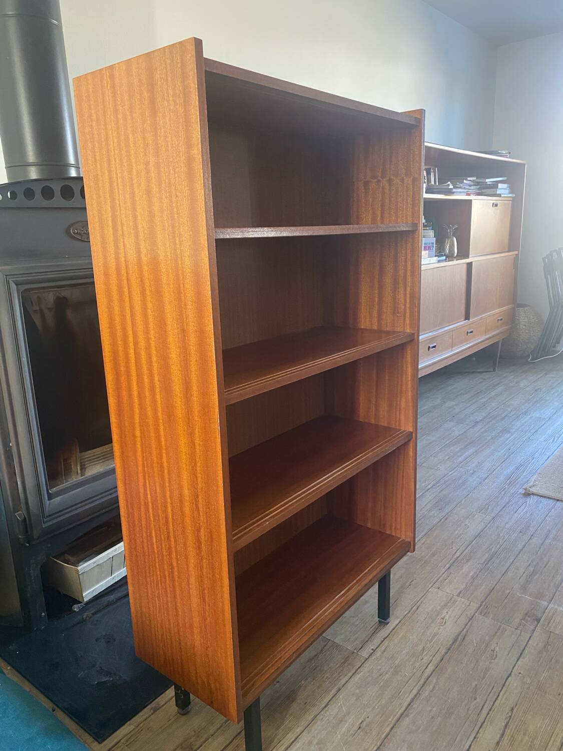 Vintage glass library from the 1960s.