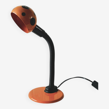 Vintage Gooseneck Desk Lamp - Orange Metallic Brilliant Light Lamp