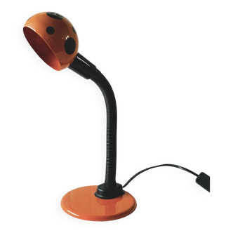 Vintage Gooseneck Desk Lamp - Orange Metallic Brilliant Light Lamp