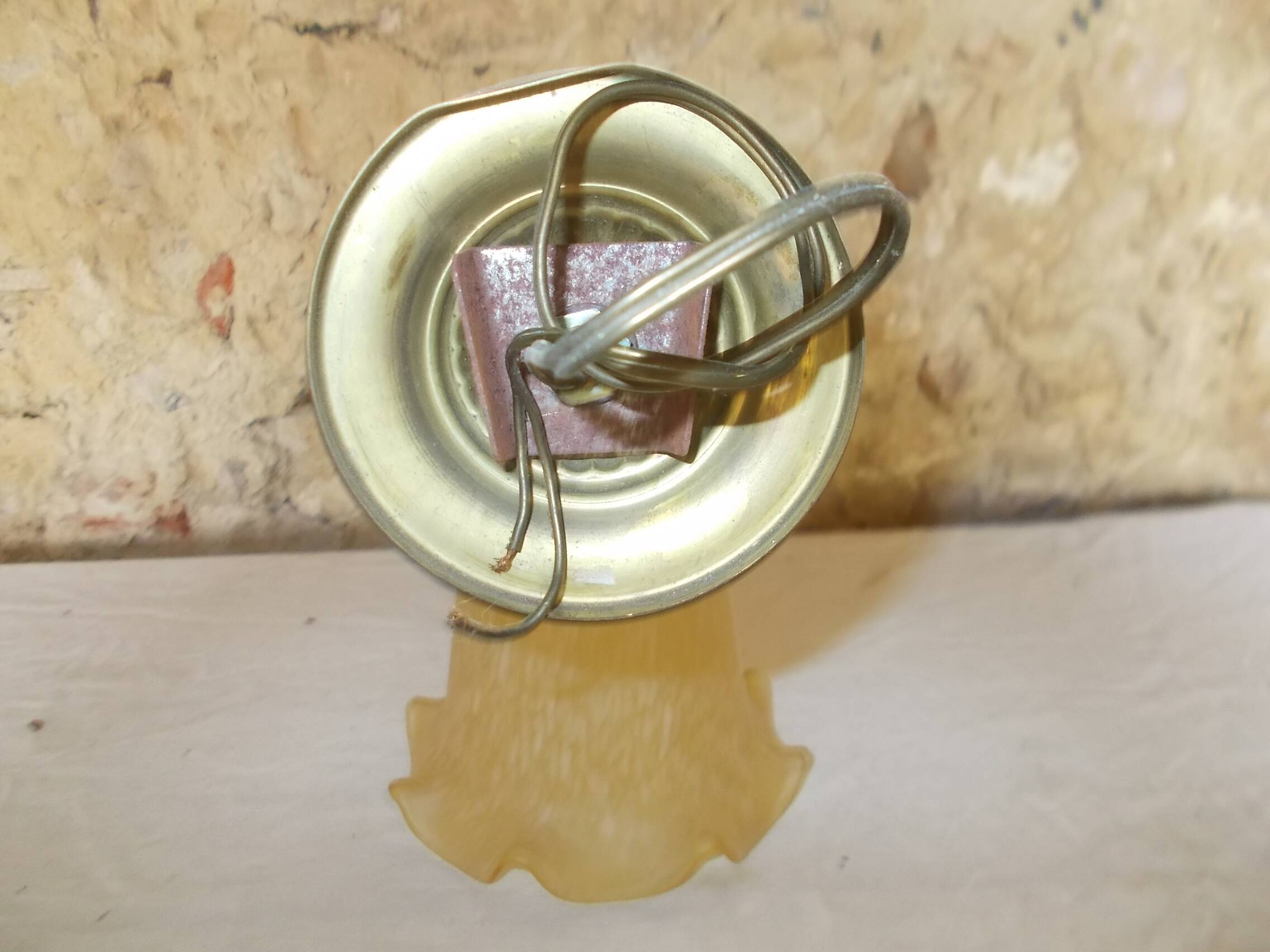 Brass wall light