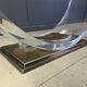 Vintage lucite and brass dining table, 1970s