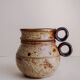Handcrafted speckled water butter dish