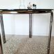 Space Age dining table smoked glass - chrome 70's