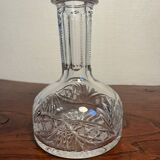 Baccarat-style cut crystal glass carafe