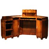 Art Deco Veneer Writing Desk or Vanity Table, 1920s