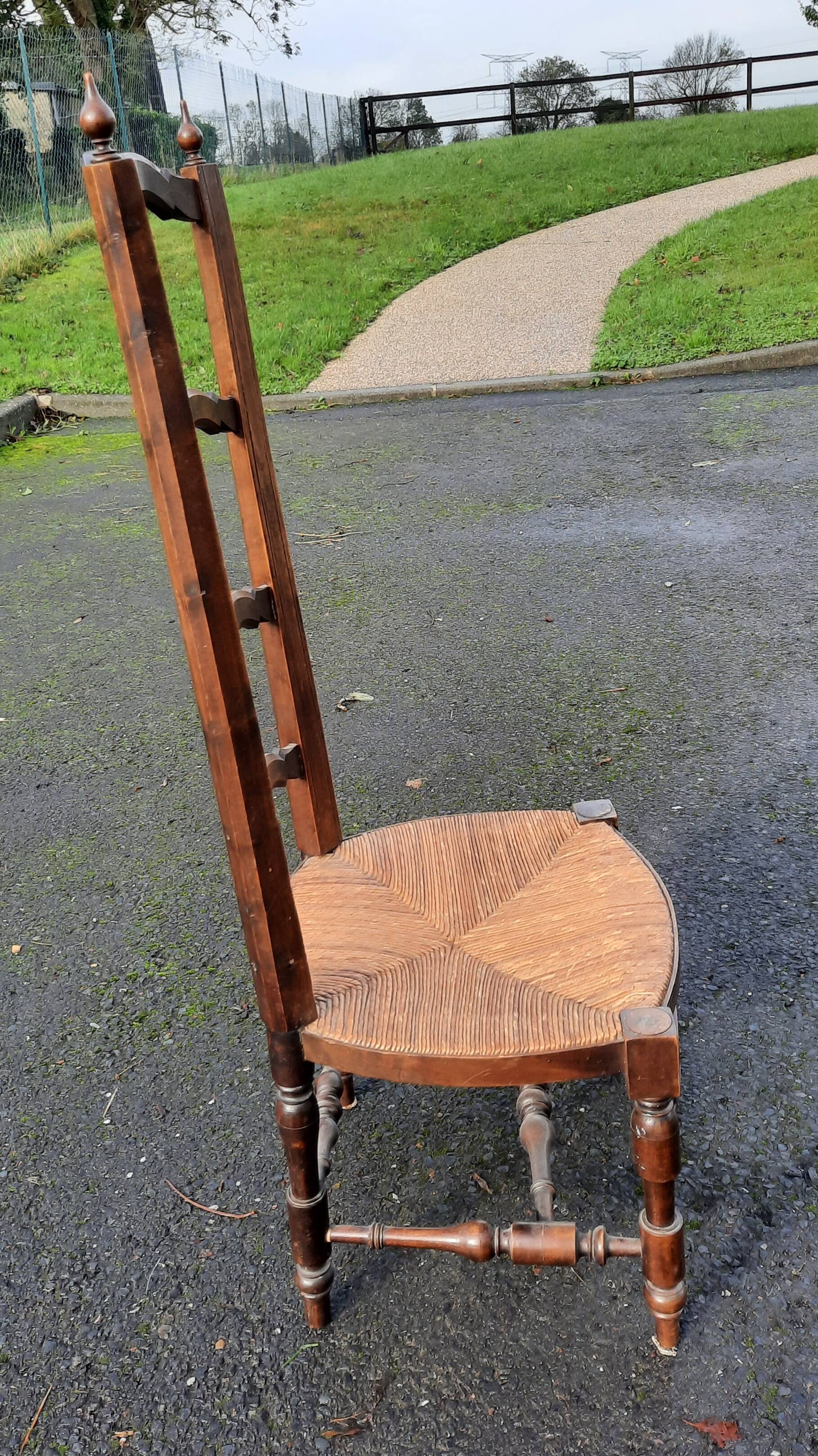 Straw low chair called fireside chair