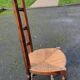 Chaise basse paillee dite chauffeuse