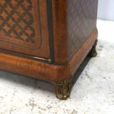 Transition style library marquetry and gilded bronze on marble