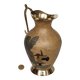Pitcher, Hand painted brass jug