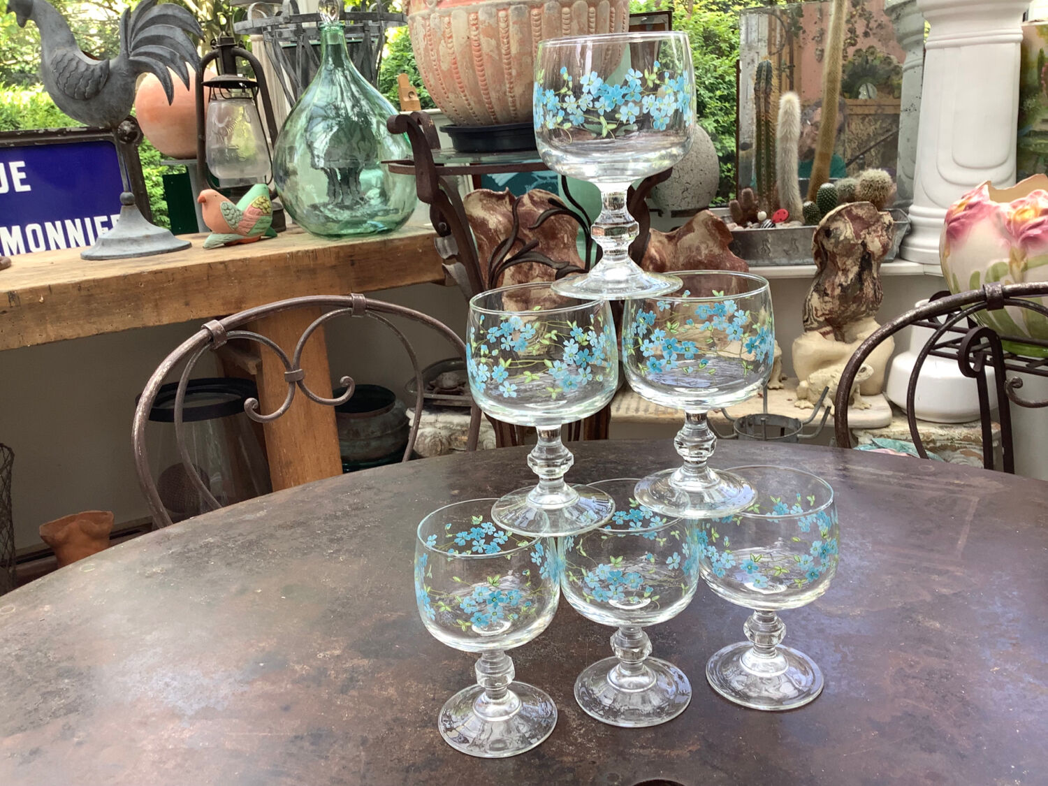 Forget-me-not stemware 1970