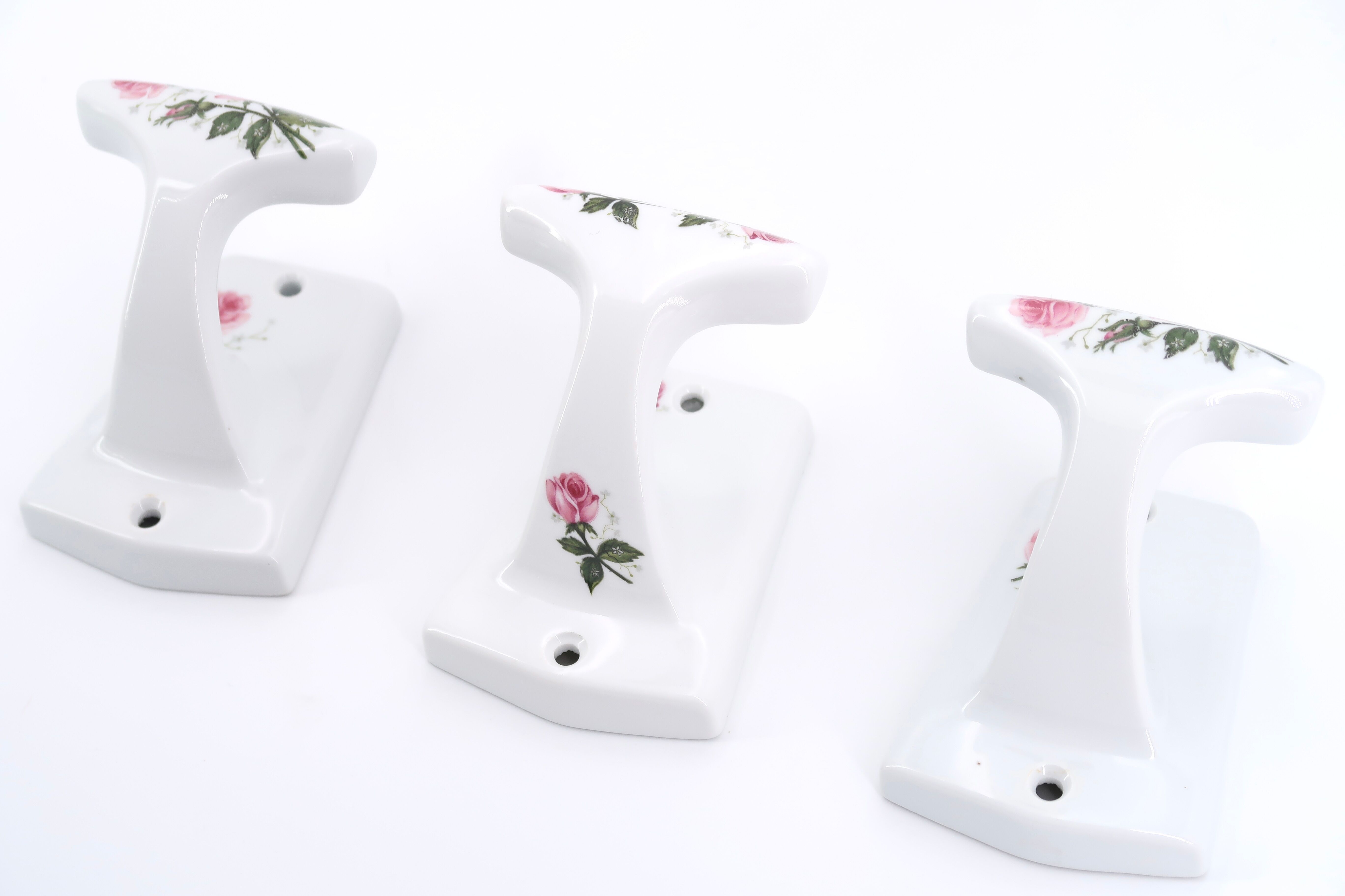 Set de 3 patères en porcelaine des Champs Elysées Paris