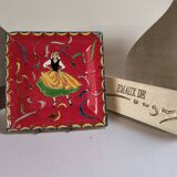 Enamel ashtray from longwy "charming round" by sylvie langet