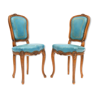 Pair of Louis XV style children's chairs