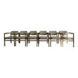 Set of 6 designer wooden chairs
