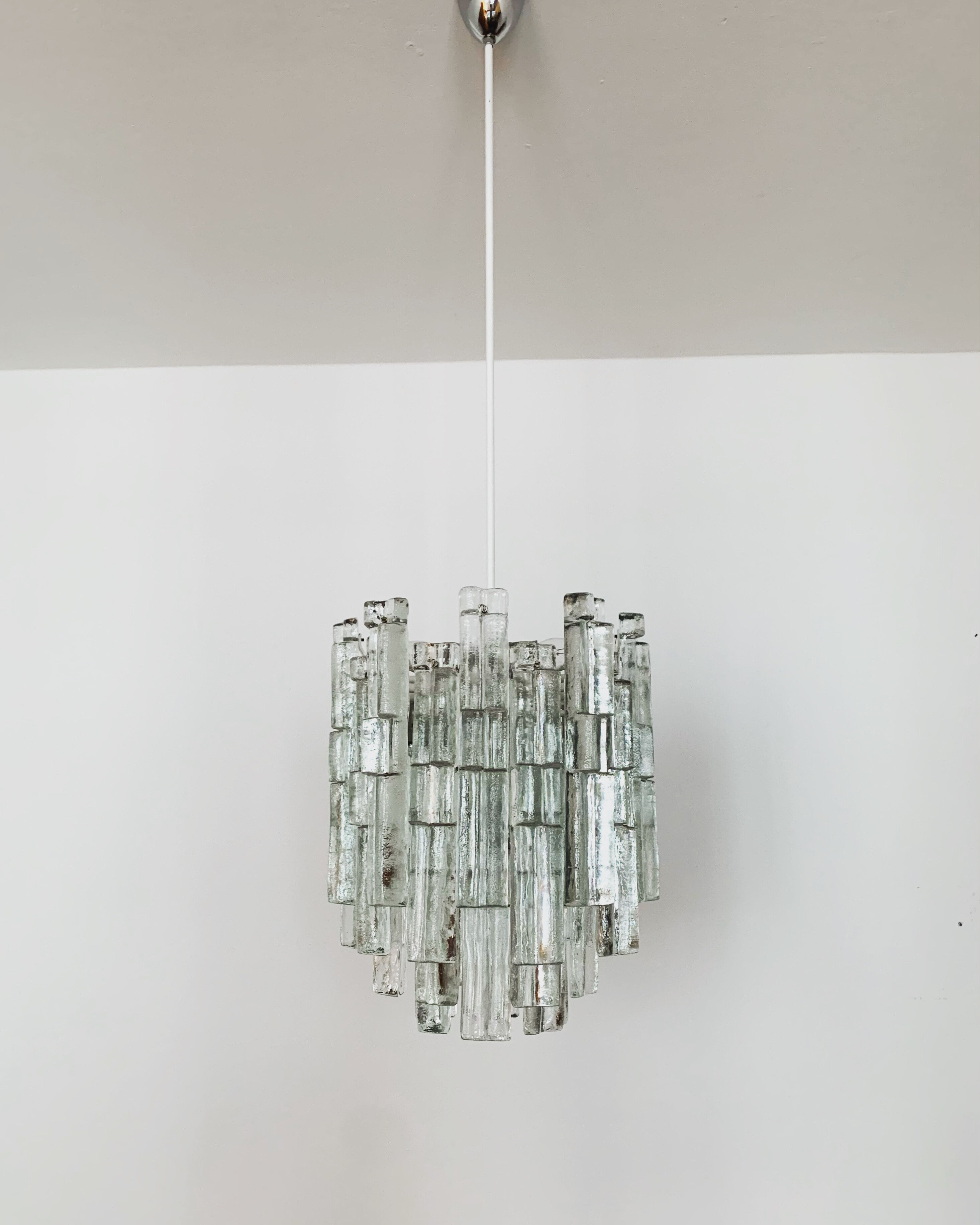 Austrian Ice Glass Chandelier by J.T. Kalmar