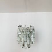 Chandelier en verre de glace autrichien par J.T. Kalmar