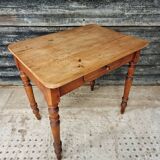 Antique table dining table desk 60x80 cm beech