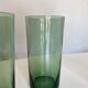 Set 6 glasses green cups blown 1960