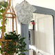 Lustre suspension en verre fleur vintage