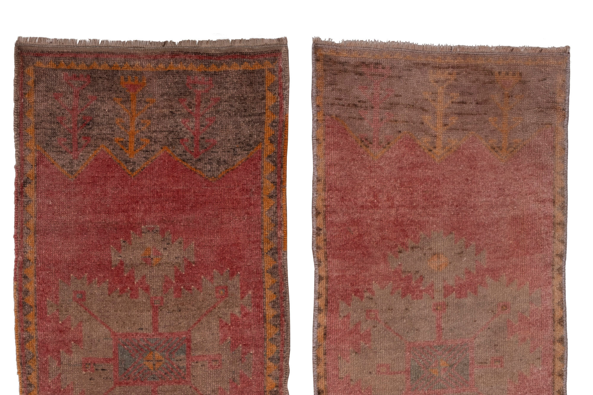 Set of 2  Tree of Life Turkish rugs, 1970s, 46 x 114 - 49 x 114 cm