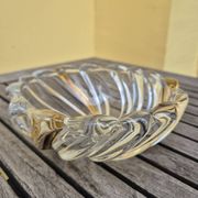 Valet tray in the style of Val St Lambert, made of lead crystal, mid-century.