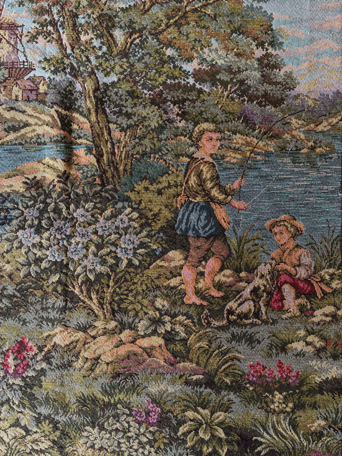 Grande tapisserie, scène de chasse à courre, XXe