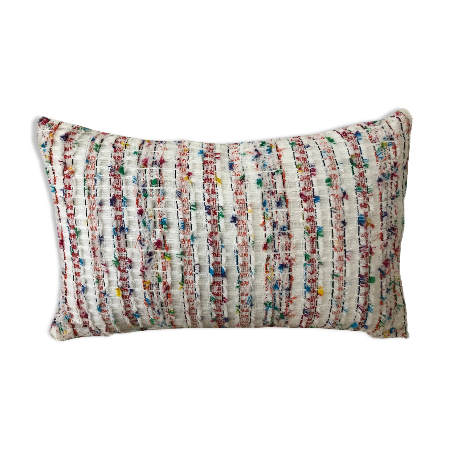 Red tweed cushion Malhia Kent