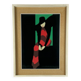 Amleto Dalla Costa, original serigraph framed, Milan Italy 1980s
