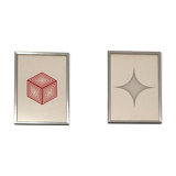 Series of two drawings, kinetic art, anonymous 1970