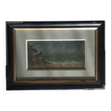 Sailboat in the rain - Small framed marine.