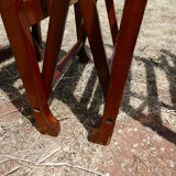 Lot of 6 foldable chairs in solid teak Roland Vlaemynck
