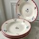 Lot of 6 hollow plates badonviller model "dany" years 30-40