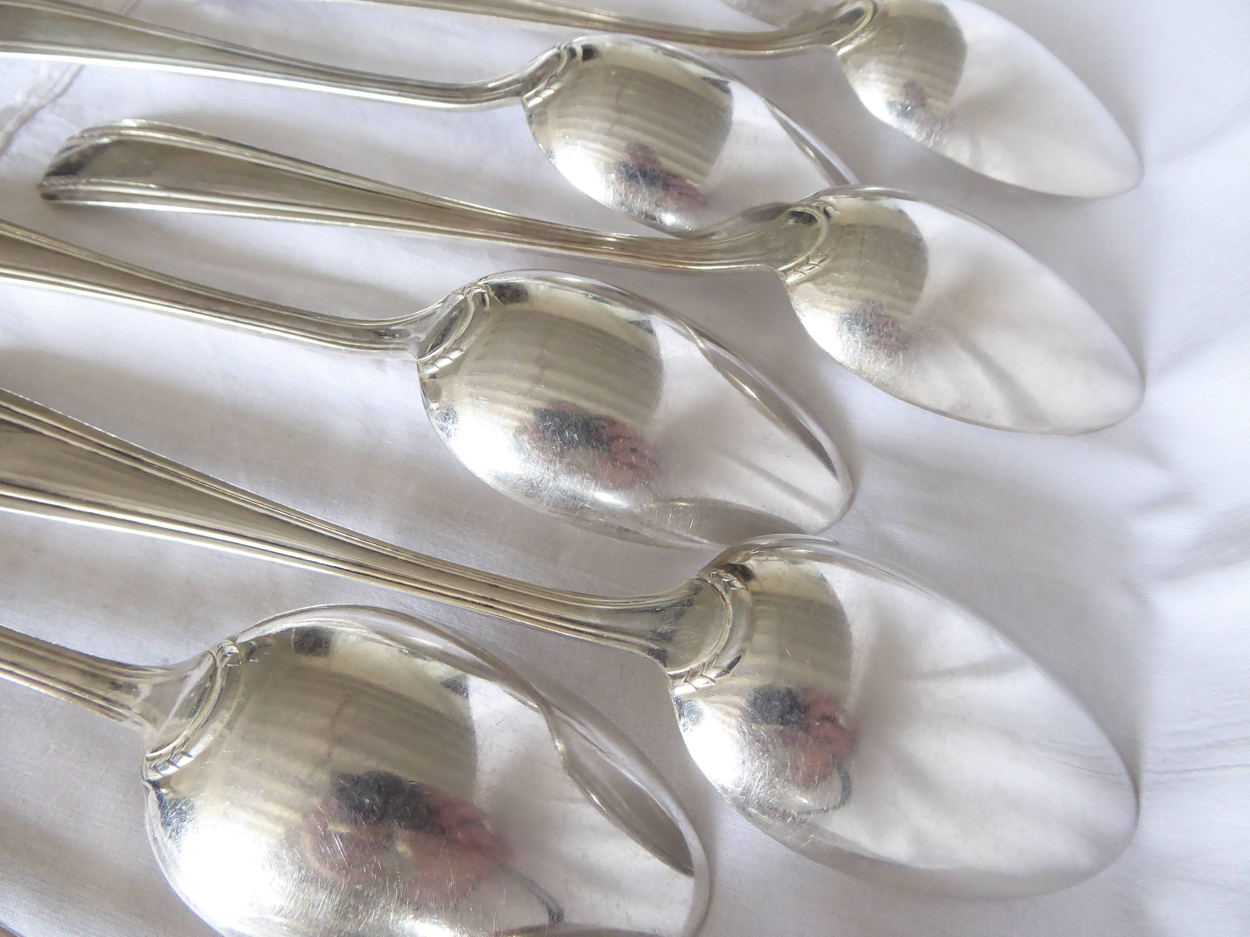 Orbrille JB silver metal cutlery set 37 pieces