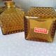 Amber glass carafes Japanese 1970s - Tislo "PASSED J.G.I.A"